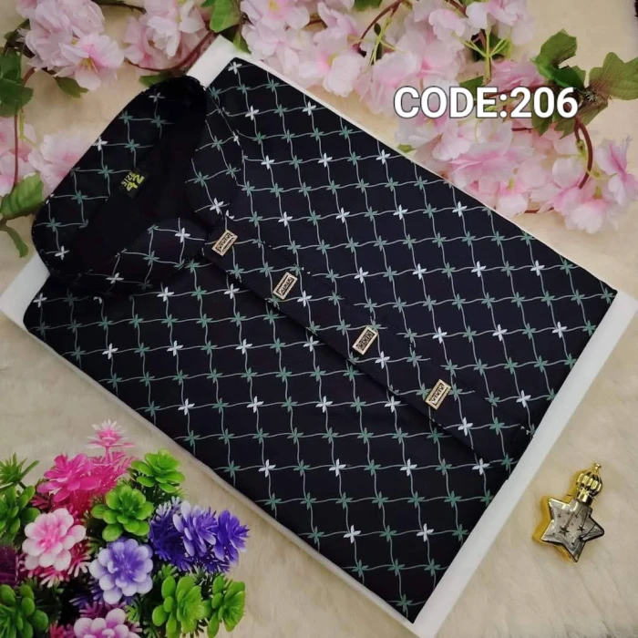 Tara print cotton panjabi